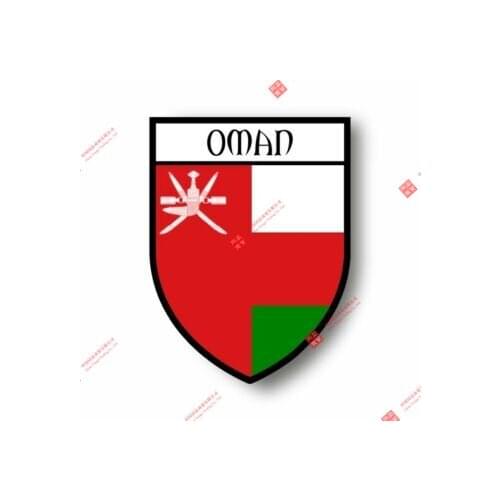 Interesting Car Stickers Decal Souvenir Vinyl Car Shield City Flag World Crest Oman Car Decal Decoration Laptop