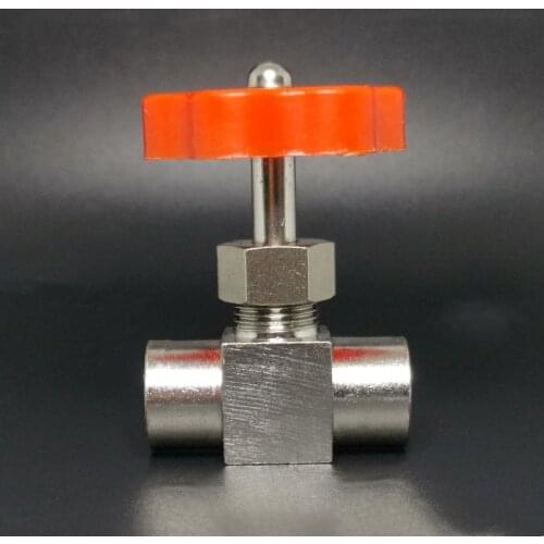 1/8" 1/4" BSP Female Thread Brass 2 Way Pneumatic Needle Valve Switch Flow Regulating Valve