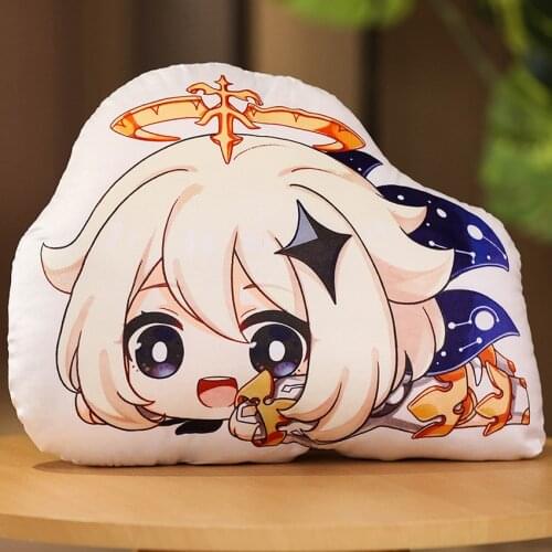 Project Genshin Impact Lumine Pillow Doll Women Men Kawaii Cartoon Cosplay Plush Accessories Cute Pillow Japanese Anime Cartoon
