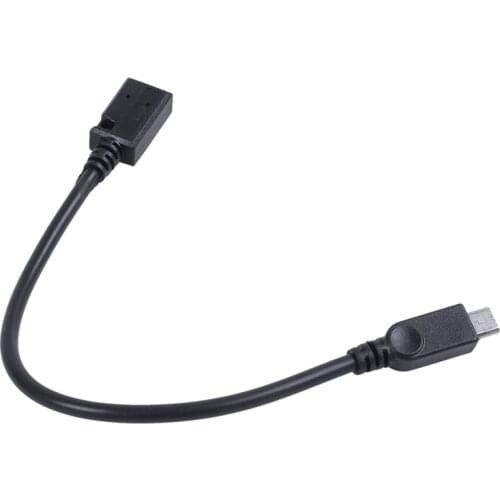Mini 5 pin female adapter, black Micro-USB 5 pin male