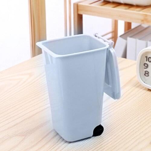 Trash Can Mini Stunt Storage Bin Desktop Storage Box Pen Pencil Cup Creative Desktop Clean Storage Box rangement