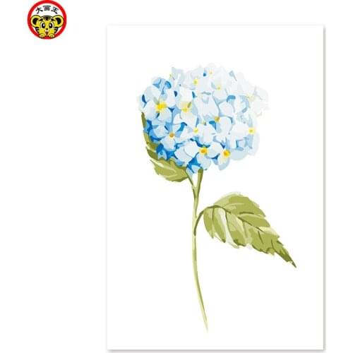 Painting by numbers art paint by number small embroidery for light blue decoration