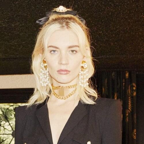 New Design Artificial Pearls Dangle Earrings For Women Fashion Jewelry Party Show Ladys' Statement Earrings Hot Sale