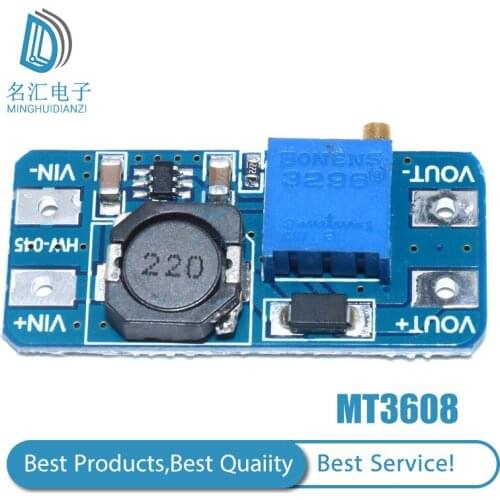 5Pcs/lot MT3608 DC-DC Step Up Power Supply Module Converter Booster Boost Step-up Board MAX Output 28V 2A