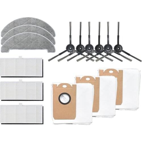 Dust Bag Side Brushes Cleaning Filter Rag Mop Cloths for VIOMI Vacuum Cleaner S9 Accessories