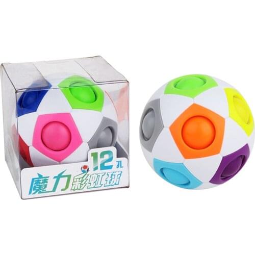 Rainbow Cube Puzzle Twist Ball Toy Brain Teaser Kids Christmas Gift
