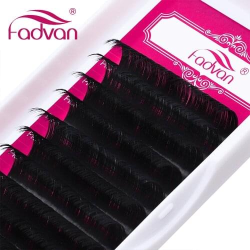 Fadvan Makeup Eyelashes Wholesale 25mm lLashes Individual Cosmetics Lashes Faux Mink Eye Lash for Building