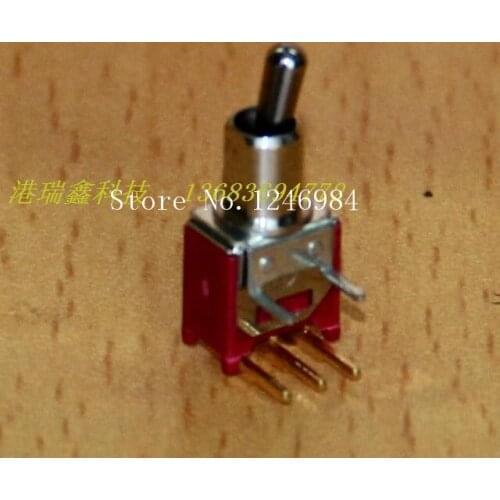 [SA]TS-6B gilded single curved road is reset M5.08 small tripod single toggle switch Q22 Deli Wei 2MS2--50pcs/lot