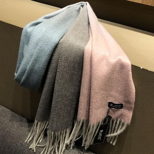 Natural Cashmere Scarf Men Knitted Luxury Brand Unisex Long Soft Warm Fashion Scarves Real 100% Cashmere Scarf Women