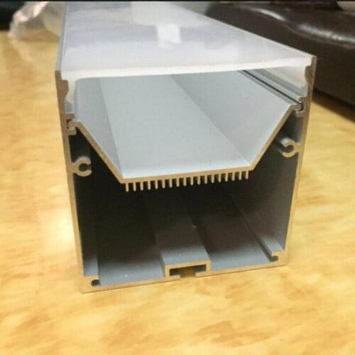 Free Shipping Big Size LED Aluminum Pendant Profiles Suspension Extrusion Bar 65mm*65 mm for LED Ceiling Light With PC Diffuser