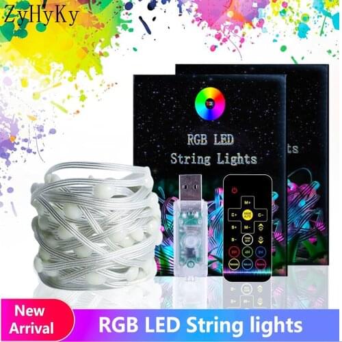 LED Night Light USB Operation Starry Sky RGB Light With Remote Control Firefly Light Suitable For Indoor And Outdoor Decoration