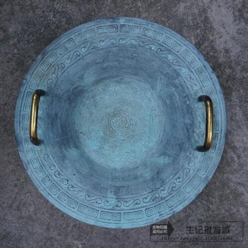 The wedding house rubbed bronze imitation cornucopia basin wash basin Gulong fish wholesale 38CM resonance Teaching