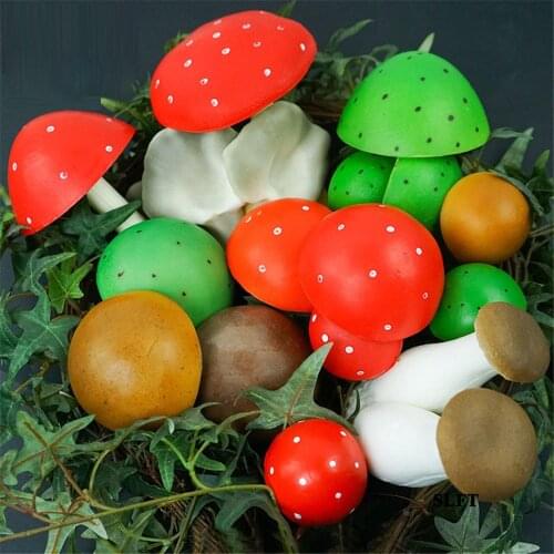 Green grocery Kitchen cabinet hotel supermarket store shop decoration display props fake artificial vegetables mushroom Shiitake