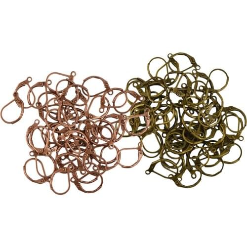 100 Pieces French Earring Hook Ear Wire Lever Back Open Loop DIY Findings