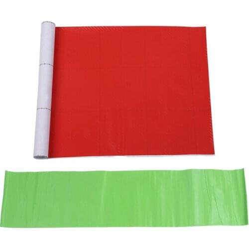 2x DIY 30X127 3D Carbon Fiber Decal Vinyl Film Wrap Roll Adhesive Car Sticker Sheet Red & Green