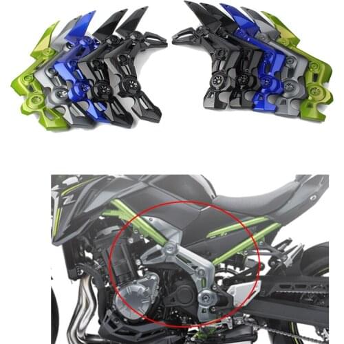 2pcs Motorcycle Frame Guard Cover Trims For Kawasaki Z900 Z 900 2017 2018 2019 ABS Plastic