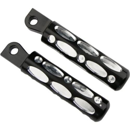 2x Motorcycle Edge Cut Rear Front Foot Pegs For Harley Sportster 1200 883 Softail Cafe Racer Old School Bobber