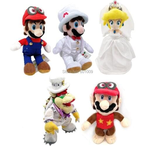 5 Styles White Wedding Dress Princess Plush Doll 20-35CM For Kids Retail