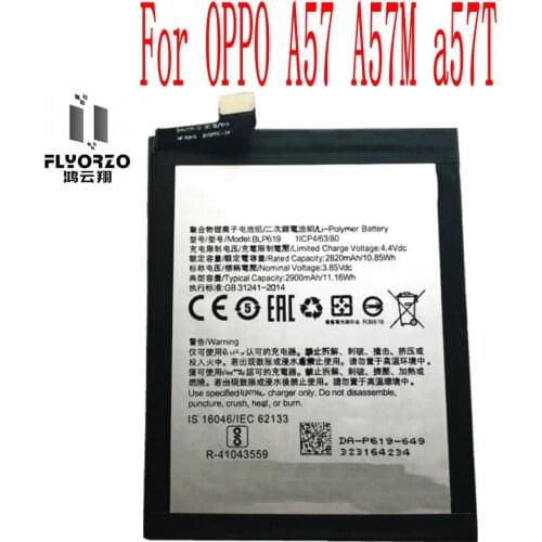 High Quality 2820mAh BLP619 Battery For OPPO A57 A57M a57T Cell Phone