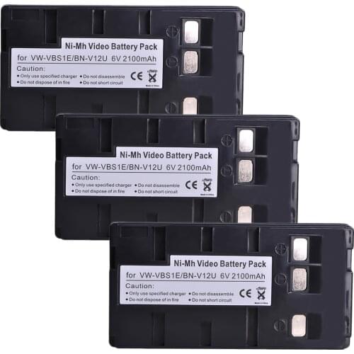 3Pcs VW-VBS1E BN-V12U Battery for JVC VW VBS1E BN V12U, BN-V10U, BN-V11U, BN-V12U, BN-V14U, BN-V15, BN-V18U, BN-V22U, BN-V24U, B