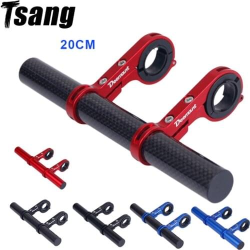 Bicycle Parts Bicycle Handlebar Carbon Aluminum Mtb Bike Extended Bracket Bike Headlight Computer Holder Rack Cycling Handlebar