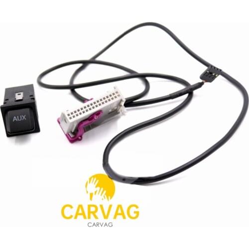 Car Aux-in RNS-E Navigation AUX Button Audio Adapter Kit 32Pin Plug FOR Audi A3 A4 A6 A8 R8 TT