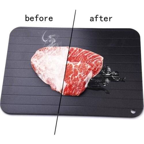 Fast Defrosting Tray Thaw Frozen Food Meat Fruit Quick Aluminum Alloy Steel Plate Board Defrost Kitchen Gadget Tool