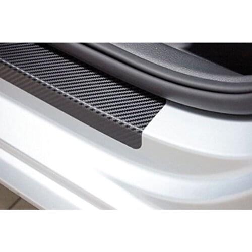 Black Door Sill Protector Stickers Scuff Plate Door Sill Panel Brand New High Quality