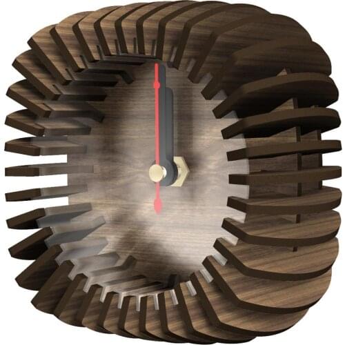 Retro Square Desk Clocks Creative Mini Portable Needle Table Clock Natural Wooden Table Clocks Home Decor Wulnut Maple Oak Type