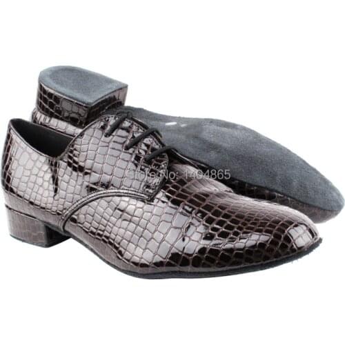 KEEWOODANCE NEW HOT tan and blue crocodile ballroom Latin mens dance shoes FREE SHIPPING- Kizomba dance shoes