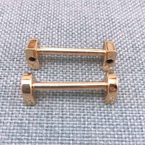 10pcs Gift Box Hardware Small Handle ROSE GOLD MINI Bridge Handle Zinc Alloy Modern Brocade Box Drawer Packaging Handle