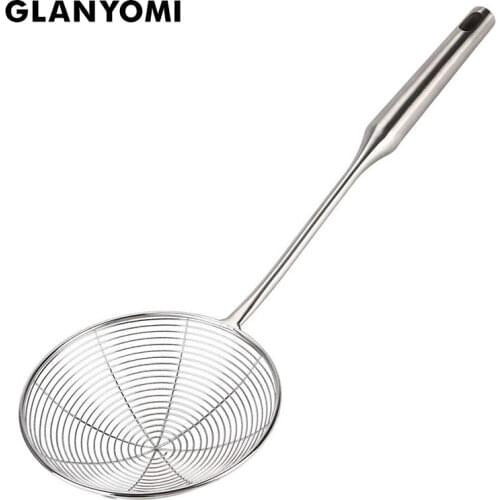 Premium 304 Stainless Steel Spider Mesh Strainer & Colander Ladle Skimmer Cooking Tool Kitchenware Heat-resistant