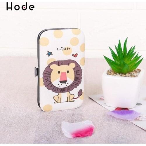 Cartoon Printing Nail Clipper Set 7-piece Nail Clippers Eyebrow Clipper Nail File Ear Pick Beauty Manicure Tool