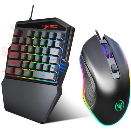 Keyboard Mouse Combos Programmable Raton Ordenador Wired Mouse dpi USB Gaming Mice 35 Keys Mini USB Wired Keyboar For PC 19Dec