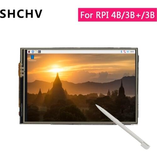 3.5 Inch Raspberry Pi 4 LCD LED Backlight Touch Screen 480*320 Resolution Display TFT LCD for Raspberry Pi 4 Model B / 3B+ / 3B