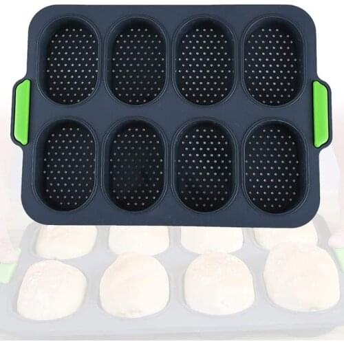 8 Grid Dot Silicone Cake Mold Kitchen Thickened Muffin Cup French Bread Mold Oven Bread Cake Baking Mold Dessert Mould DIY Decor