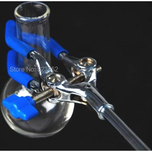 Three-Prong Extension Lab Beaker Flask Clamps,electric tinplate,Single Adjustment,Max Jaw Size 90mm,Overall Length270mm