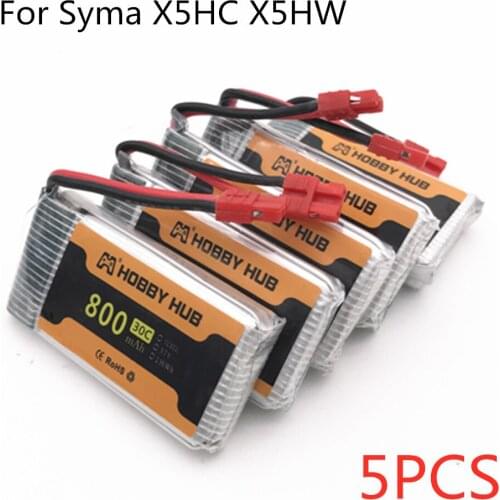 5pcs For Syma X5HW X5HC X5UW X5UC RC Quadcopter Spare Parts 3.7V 800mah 30C Battery 902540