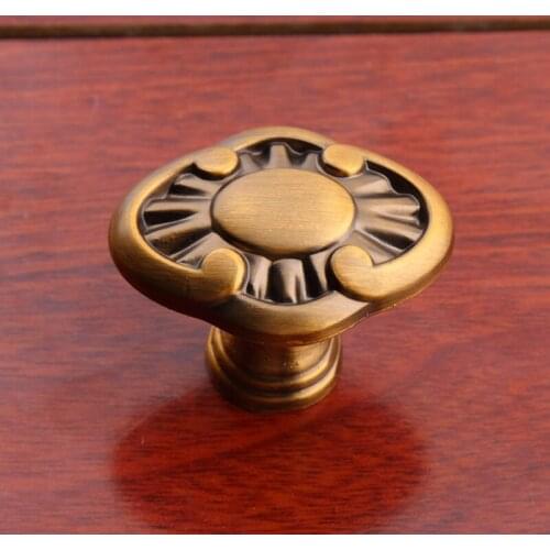 Yellow antique brass drwer shoe cabinet knobs pulls bronze kitchen cabinet dresser cupboard door handles knpbs