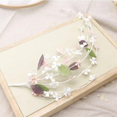 Spring Summer Seaside Beach Flowers Headdress Bridesmaid Wreath Hair Band Wedding Party Outdoor Women Hair Accessories