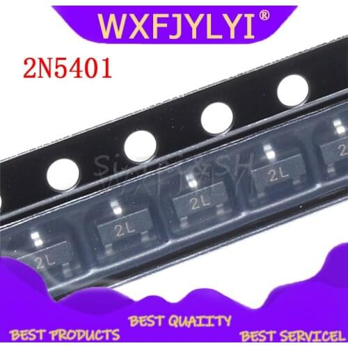 100PCS 2N5401 2L SMD MMBT5401 2L SOT-23 SOT23 Bipolar Transistors - BJT PNP Transistor new and original