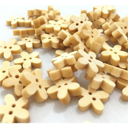 11mm cute plum flower beige wooden buttons cute wood handmade buttons craft/kids 7NK195