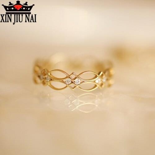 2020 new arrivals online celebrities with the same afternoon afternoon Eros light luxury inlaid classic pattern ring