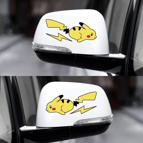 2020 New Car Styling Pokemon Go Lovely Cartoon Animal Pet Pikachu Cartoon Animal Sticker Decal Bathroom Mirror Sticker Ford Lada
