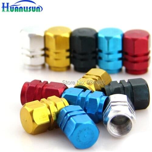 4pcs Dust Cap Car Wheel Tire Valve Air Caps Stem Covers Aluminum Alloy Car Bicycle Ventile Tyre Rims Car Wheel Styling Round