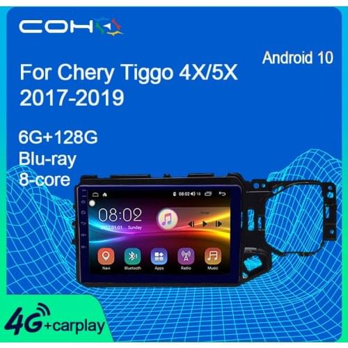 COHO For Chery Tiggo 4X/5X 2017-2019 Android 10.0 8-core 6+128g IPS Screen Radio Carro Autos Car Navigation System