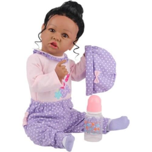 58 cm reborn dolls, the whole body soft rubber, childrens holiday gifts, childrens growth Curly hair girl