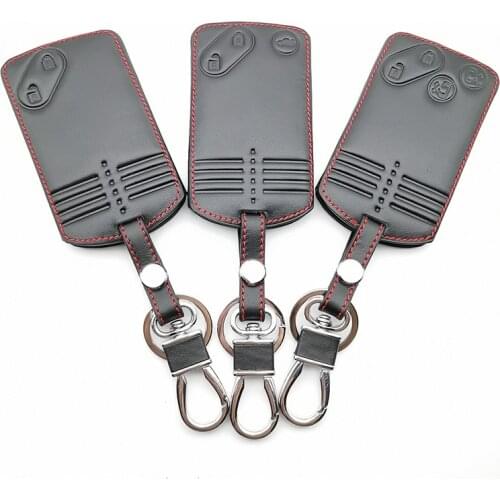 Hot Sale Car Key Card Leather Shell Fob Case Cover for Mazda 3 5 6 8 M8 CX-7 CX-9 2/3/4 Buttons Smart Car Skin Style Jacket