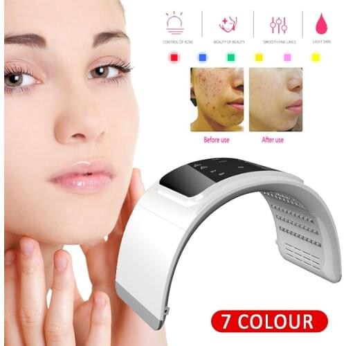 7 Colors Electric Facial Mask LED Face Light Therapy Acne Remover Skin Rejuvenation Lifting LED Mask Skincare Beauty Products