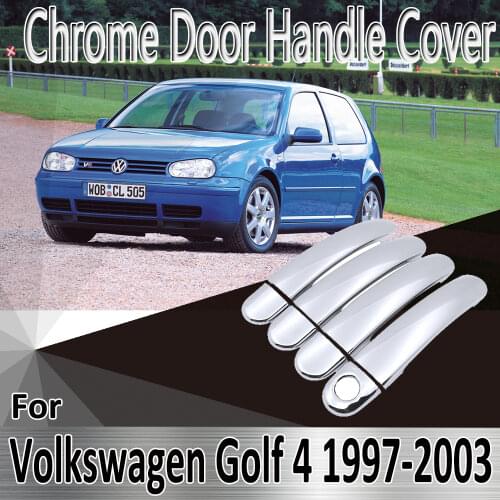 For Volkswagen VW Golf 4 MK4 Rabbit A4 1J 1997~2003 Styling Stickers Decoration Chrome Door Handle Cover Refit Car Accessories